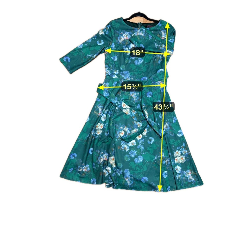 Dress Tells Cottagecore Floral A Line Midi Dress Womens Size Large Retro Garden - Picture 9 of 9